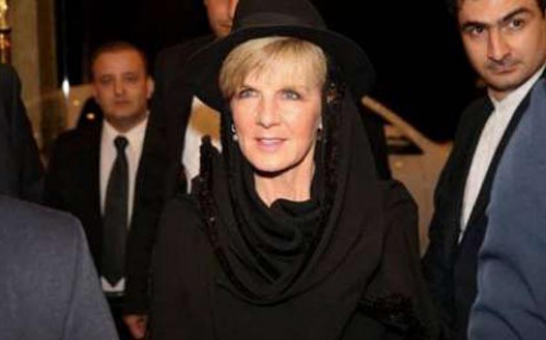 بازتاب حجاب وزیر خارجه استرالیا در ورود به ایران