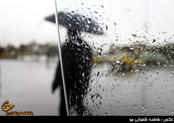 ترنم باران پاییزی در همدان‎