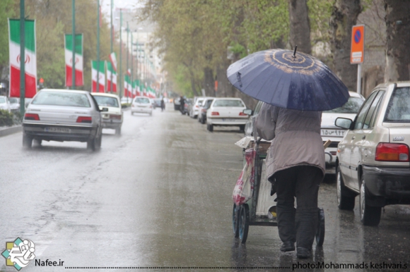 ترنم باران بهاری در همدان