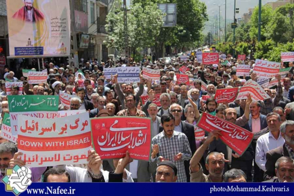 راهپیمایی پر شور مردم همدان در محکومیت جنایات رژیم صهیونیستی آل سعود در یمن