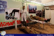 برپایی نمایشگاه رشادت های پزشکی در باغ موزه دفاع مقدس همدان 