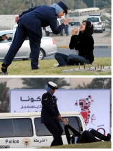 رفتار بی رحمانه  پلیس با دختر جوان+ تصاویر 