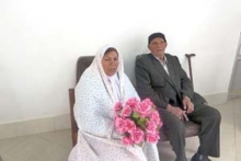 عقد و ازدواج داماد87ساله با عروس 62ساله