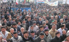 حضور به هم پیوسته مردم کبودراهنگ در راهپیمایی ۲۲ بهمن