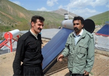 استفاده کوچک ترین روستای نهاوند از آبگرمکن خورشیدی 