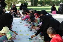 مسابقه نقاشی کودک به مناسبت هفته دفاع مقدس در کبودراهنگ