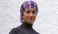 حضور دختر شناگر ایرانی در جایزه بزرگ لندن با پوشش خاص / عکس     